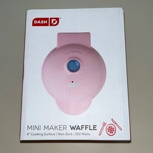 NEW Dash Mini Waffle Maker Cooking Surface Grill Pink